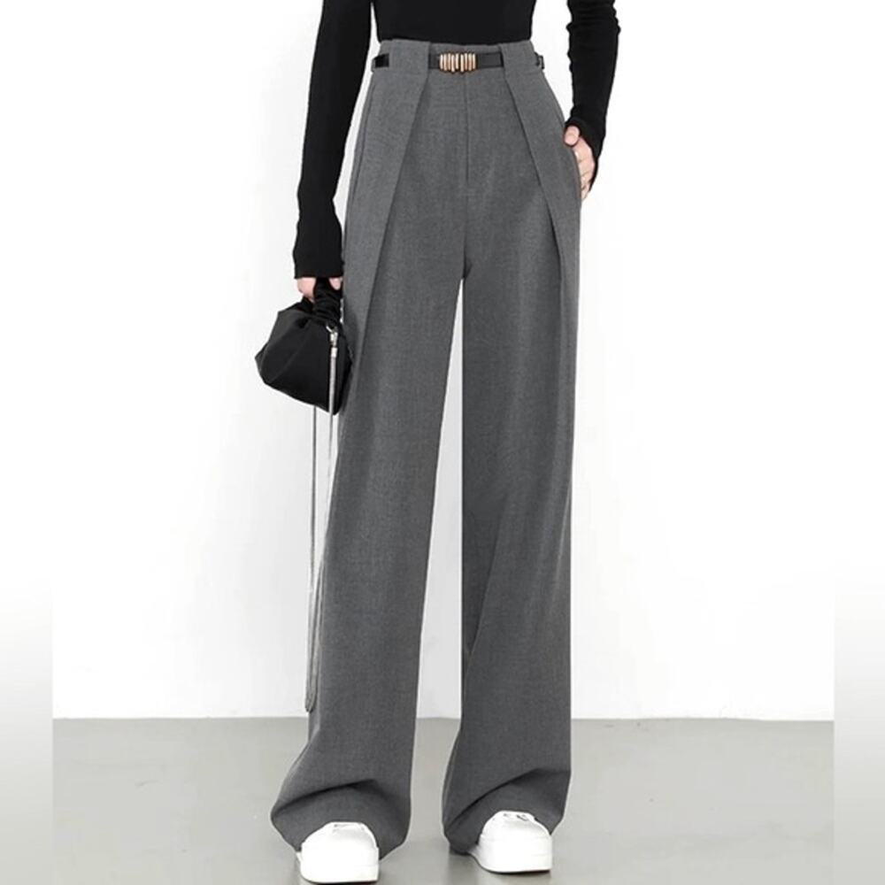 NWT REVOLVE & MINIMALIST lovers COMMENSE gray straight leg dress pants S